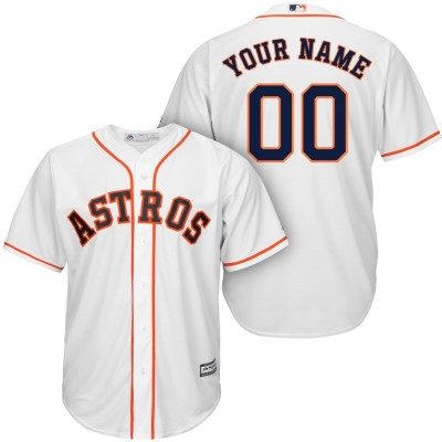 Houston Astros Majestic Cool Base Custom Jersey White